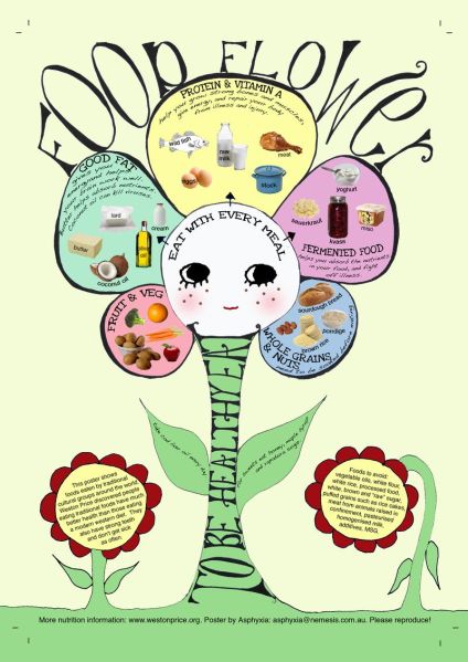 Food flower poster to replace the food pyramid